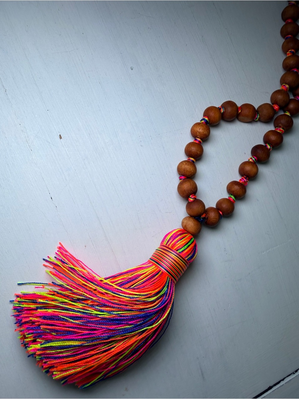 Boho Tassel Bead Necklace Set